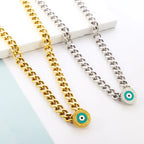 Evil Eye Pendant Necklaces For Women Girls Trending Gold Plated Layer Chain Choker Necklace Jewelry Birthday Gifts Free Shipping
