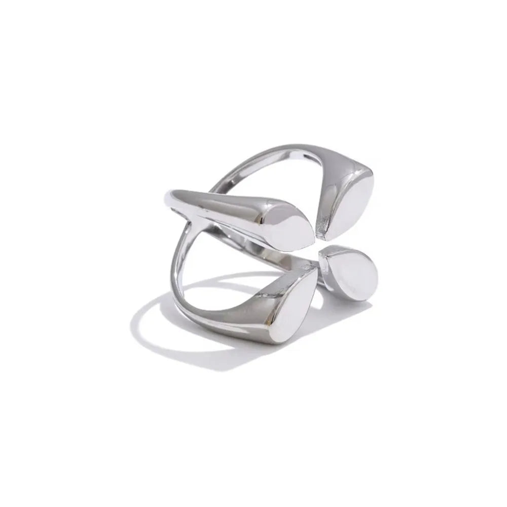 Irregular Design Knuckle Ring Minimalist Style Unique Pattern Finger Ring Exquisite Craftsmanship Delicate Texture Pleated Ring