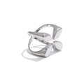 Irregular Design Knuckle Ring Minimalist Style Unique Pattern Finger Ring Exquisite Craftsmanship Delicate Texture Pleated Ring