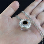 Evil Eye Necklace Charming Blue Violet Green Human Eye Necklaces for Men Women Glass Ball Pendant Chains Jewelry Halloween Gift