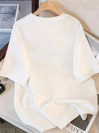 Short-sleeved T-shirt, casual short-sleeved, perfect choice for summer, comfortable, fashionable and casual daily wear for women