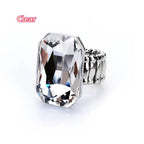Personality Elegant Big Ring for Women 7 Colors Big Resin Stone Fashion Elastic Stretch Finger Rings Jewelry Christmaswholesale