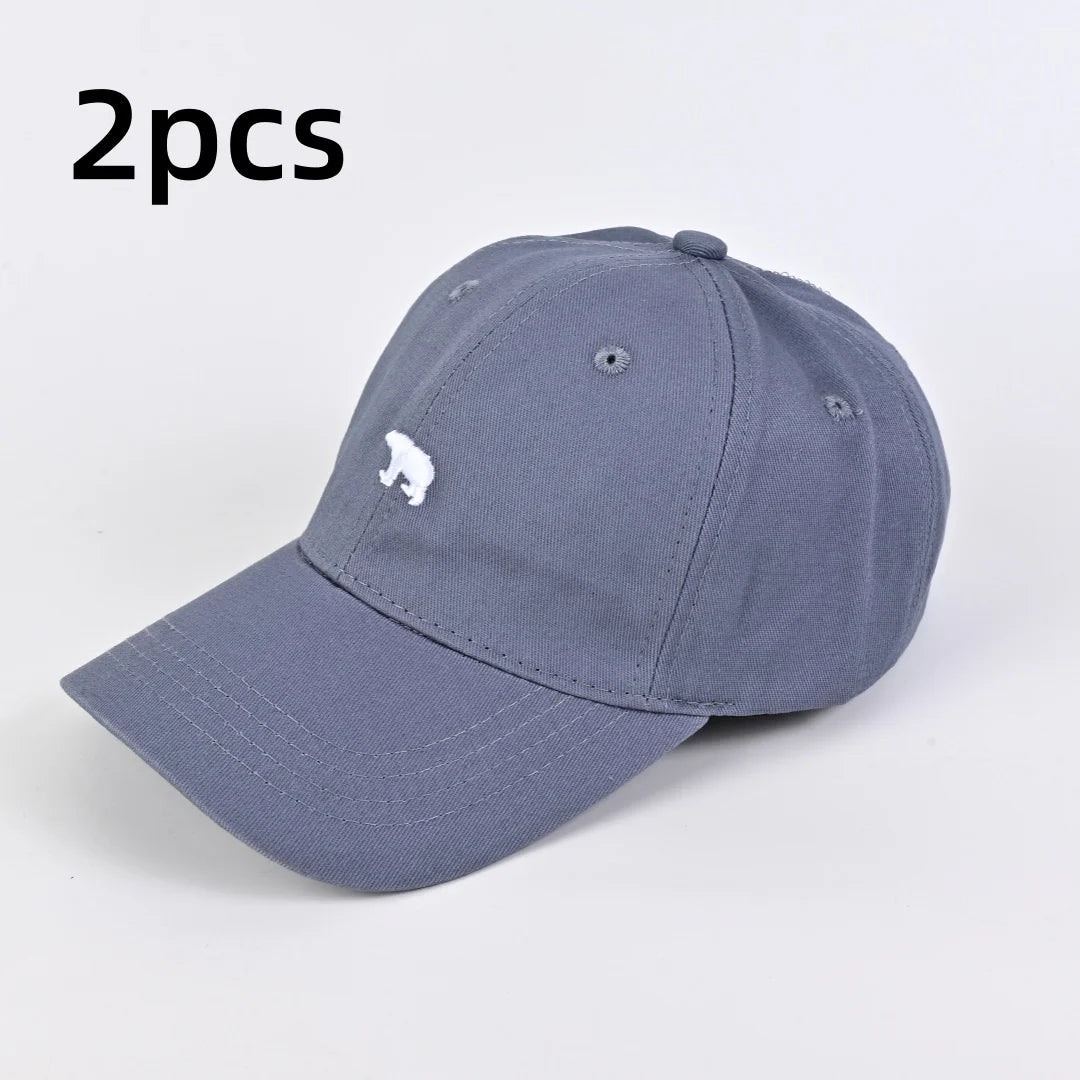 Stylish Bear Embroidered Baseball Cap Sun Protective Breathable Adjustable Ideal Casual Hat Men Women Unisex Baseball Cap