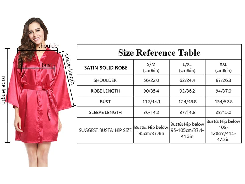 Satin Robes Wedding Bathrobe Bride Bridesmaid Gown Women Clothing Sleepwear