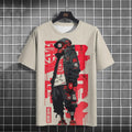 Japanese T-Shirt For Men Mechanical Character Graphic T Shirts Short Sleeve Printing Tees Outdoor Oversized Men's Clothing Tops