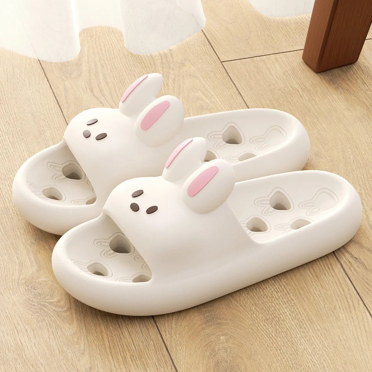 House Slipper Women Rabbit Cute Cloud Sandals Summer Flip Flops Beach Slides Home Casual Room Shoes Men Flat Female Eva Leaky