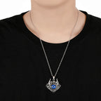 Antique Evil Eye Pendant Necklace For Women Men Creative Punk Hollow Star Colorful Eyeball Connect Choker Chain Jewelry Gifts