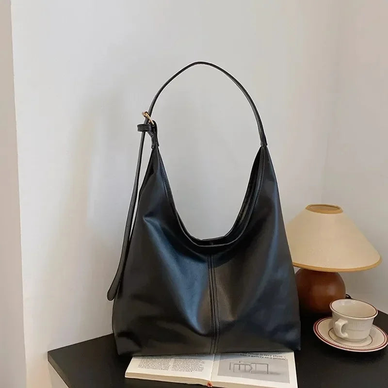 [Tote Bags] New Tote Bag Hand Bill of Lading Shoulder Women's Bag Retro Simple Large Bag Tote Bag