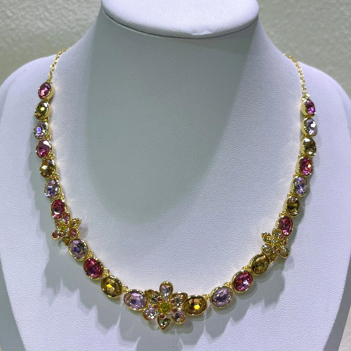 Necklacef Flower Love Original High Quality Jewelry Luxury Brand Crystal Exquisite Pendant Crystal Party Gift for Women