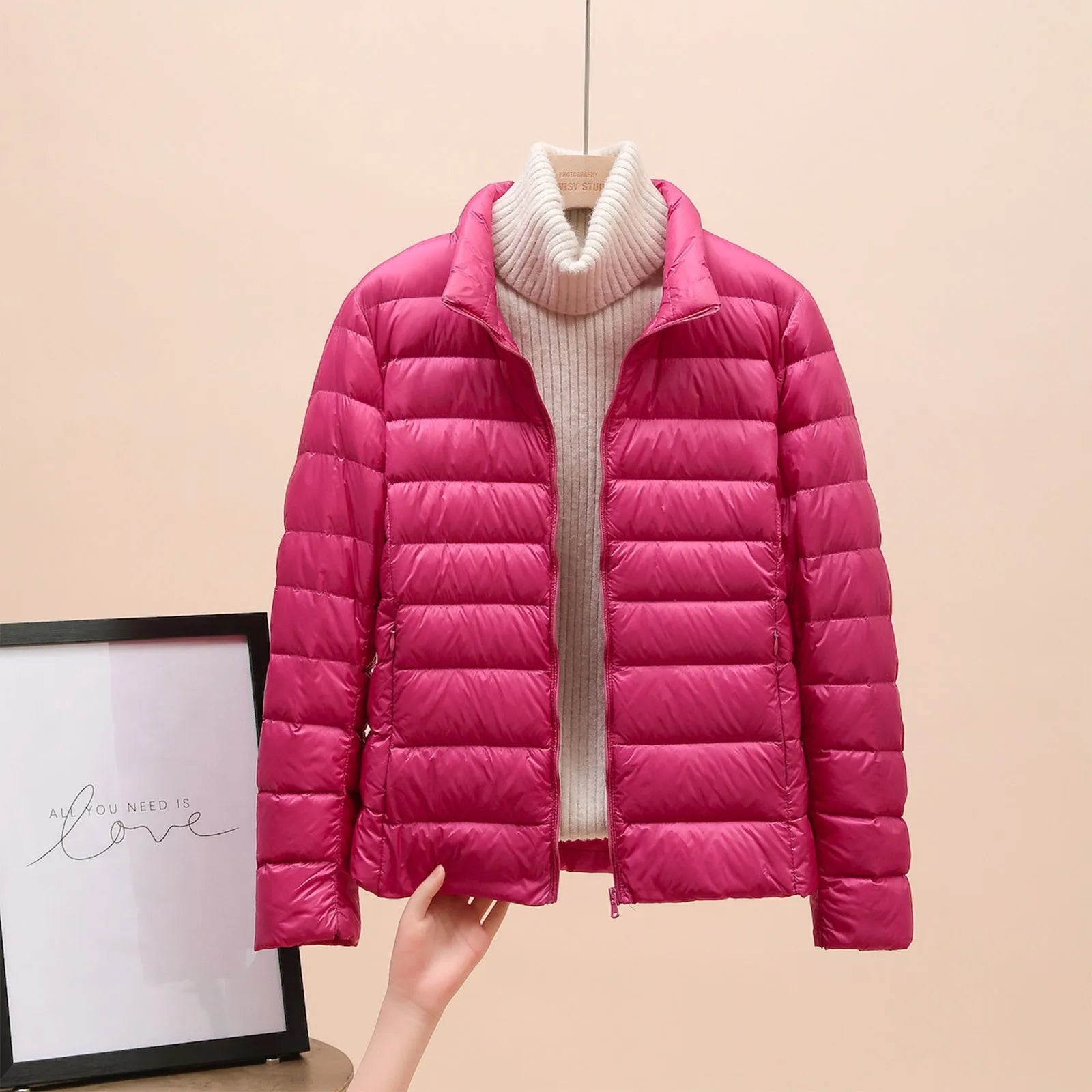 Women Puffer Jacket Plus Size 2025 New Spring Autumn Female Ultra Lightweight Packable Hooded Down Coats