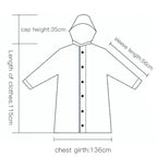 Black Raincoat Portable EVA Raincoats for Adults Reusable Rain Ponchos with Hoods and Sleeves Lightweight Raincoats
