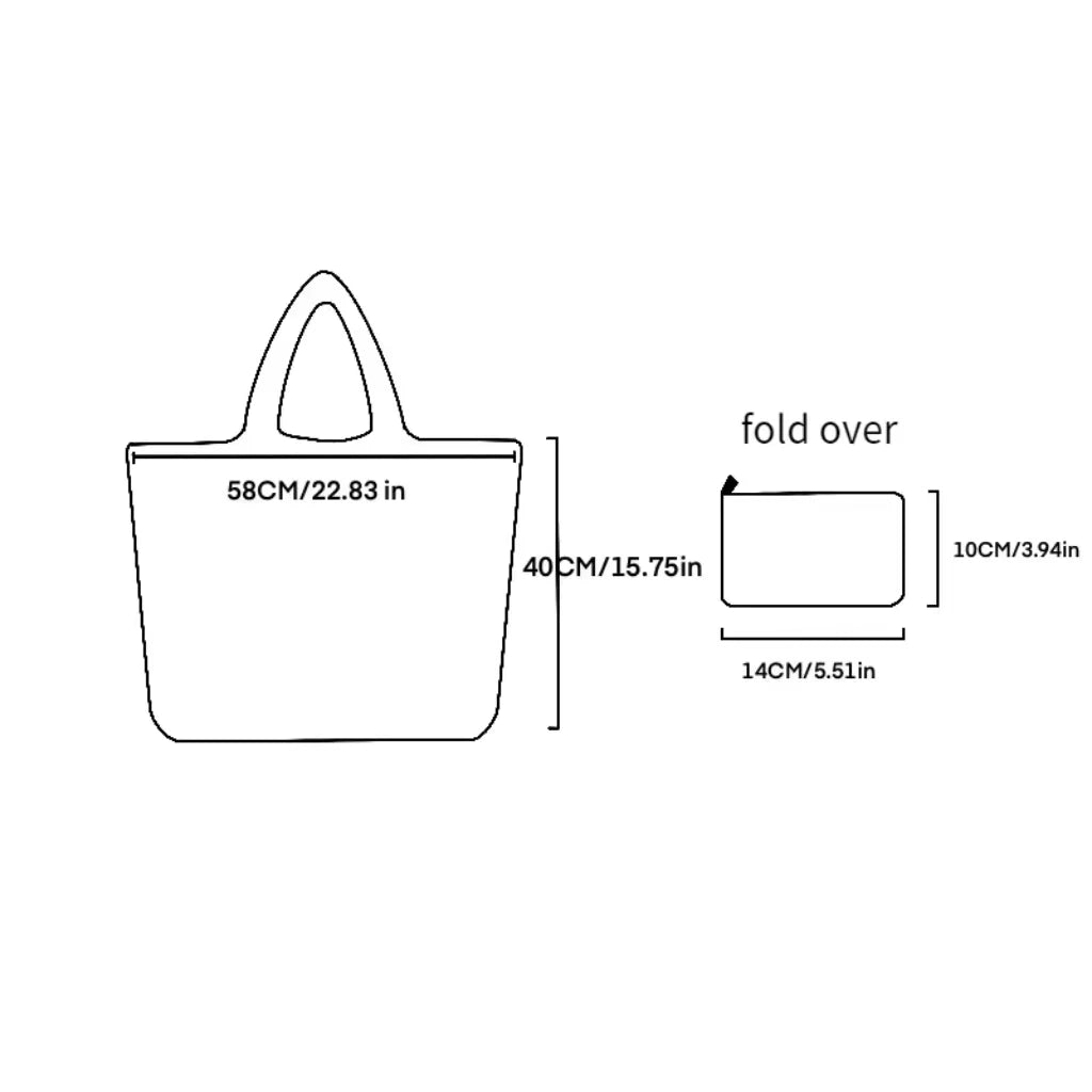 Tote Bag Large Capacity Tote Bag Can Be Reused Portable Eco-Friendly Lightweight Shopping Bag with Printed Pattern Outdoor Foldable Handbag for Camping and Travel