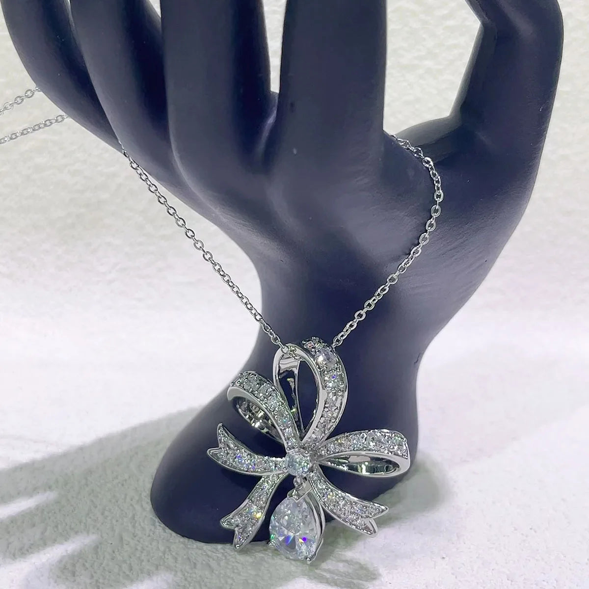 Necklacef Flower Love Original High Quality Jewelry Luxury Brand Crystal Exquisite Pendant Crystal Party Gift for Women