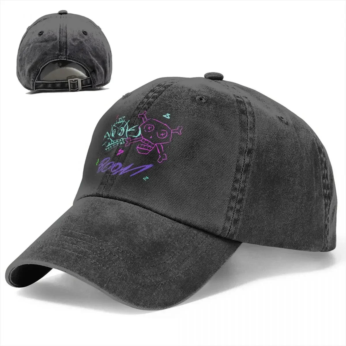 Men's Baseball Cap Jinx Monkey Graffiti Bomb Trucker Snapback Cowboy Caps Dad Hat Arcane League Of Legends LOL Game Golf Hats