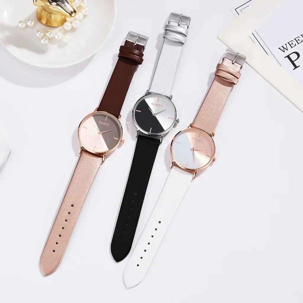 Fashion Ladies Watch for Women Quartz Watches Double Color Women's Hand Watches Elegant Women's Wrist Lovers Watch 2023 Bracelet