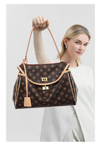 Ladies' tote bag, European and American retro handbag, printed underarm bag, fashionable commuting crossbody bag
