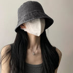 Bucket Hat Retro Washed Denim Fisherman Hat Fashionable And Versatile Sun Hat Sun Protection Fishing Hat Outdoor Hiking Hat