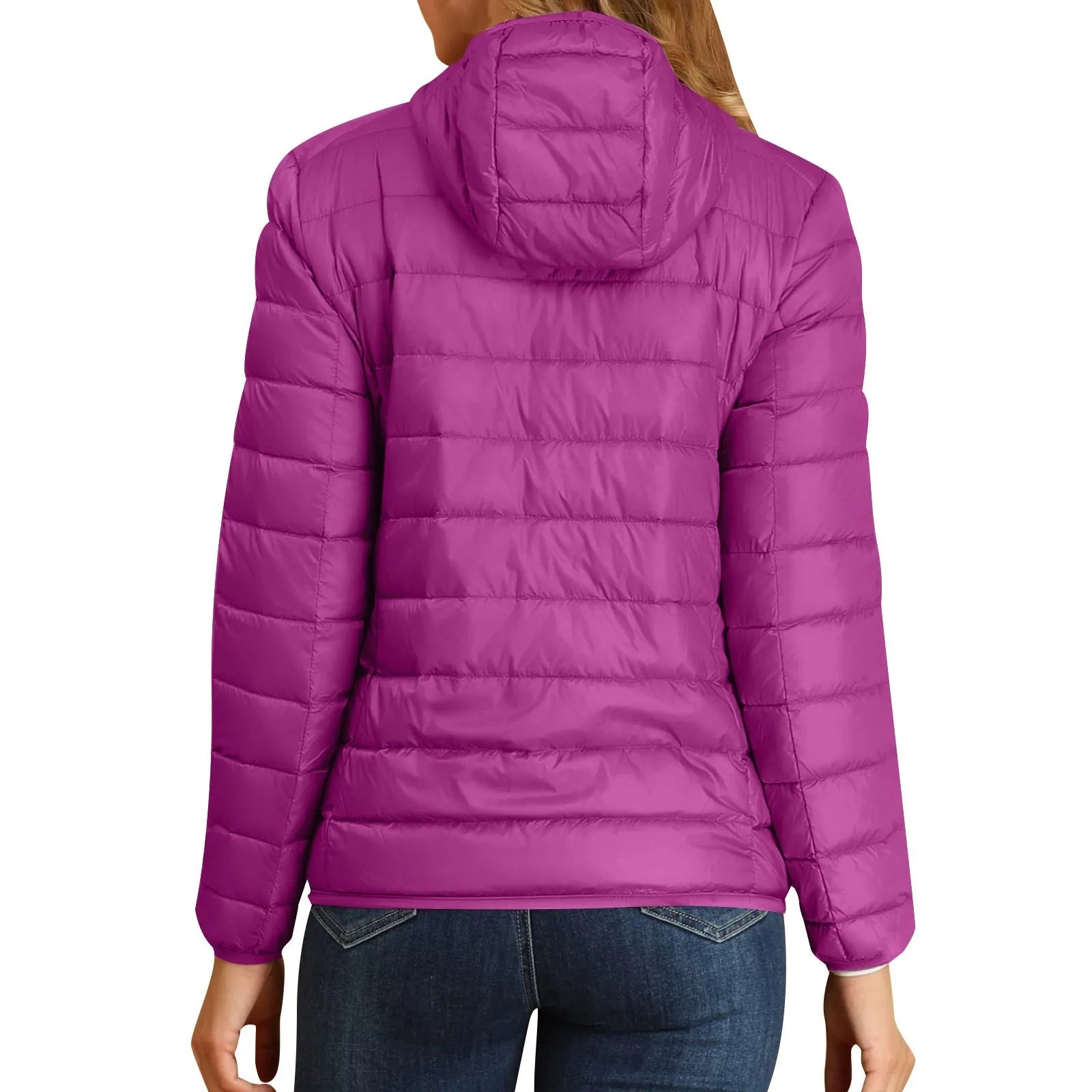 Women Puffer Jacket Plus Size 2025 New Spring Autumn Female Ultra Lightweight Packable Hooded Down Coats