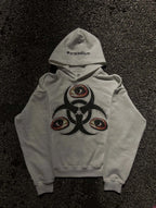 A must-have for trendsetters, dark and quirky printed hooded sweatshirt for autumn and winter, unisex street style hoodie