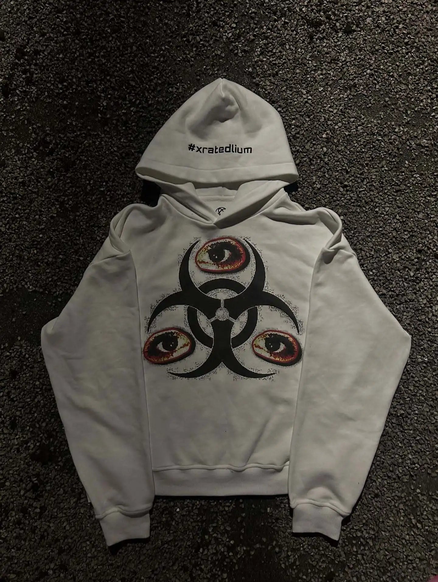 A must-have for trendsetters, dark and quirky printed hooded sweatshirt for autumn and winter, unisex street style hoodie