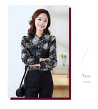 Shirts for Women in Spring Autumn New Style Printed Satin Stylish Slim Fashion Commuting Simple