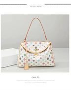 Ladies' tote bag, European and American retro handbag, printed underarm bag, fashionable commuting crossbody bag