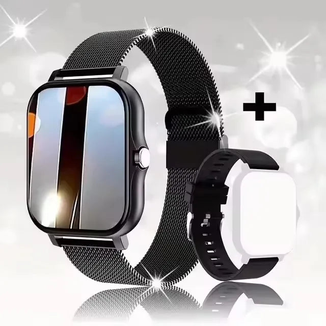 Smart watch with full touch screen, call, message reminder, music control and other functions, compatible with iPhone/android mo