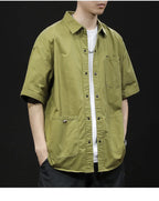 T-shirt Short-sleeved Shirt Men's Trendy Brand Trendy Shirt Summer Casual Work Clothes Loose Summer Trendy
