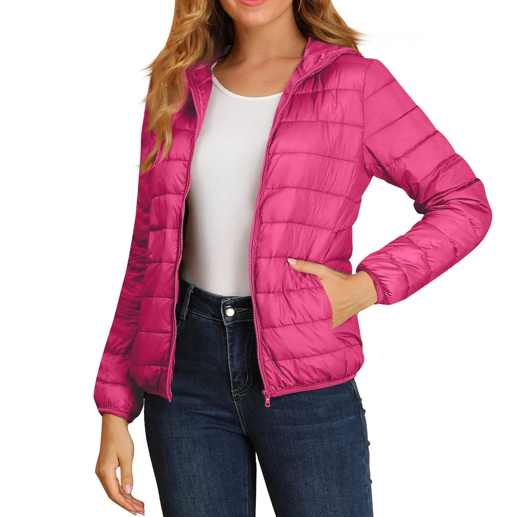 Women Puffer Jacket Plus Size 2025 New Spring Autumn Female Ultra Lightweight Packable Hooded Down Coats