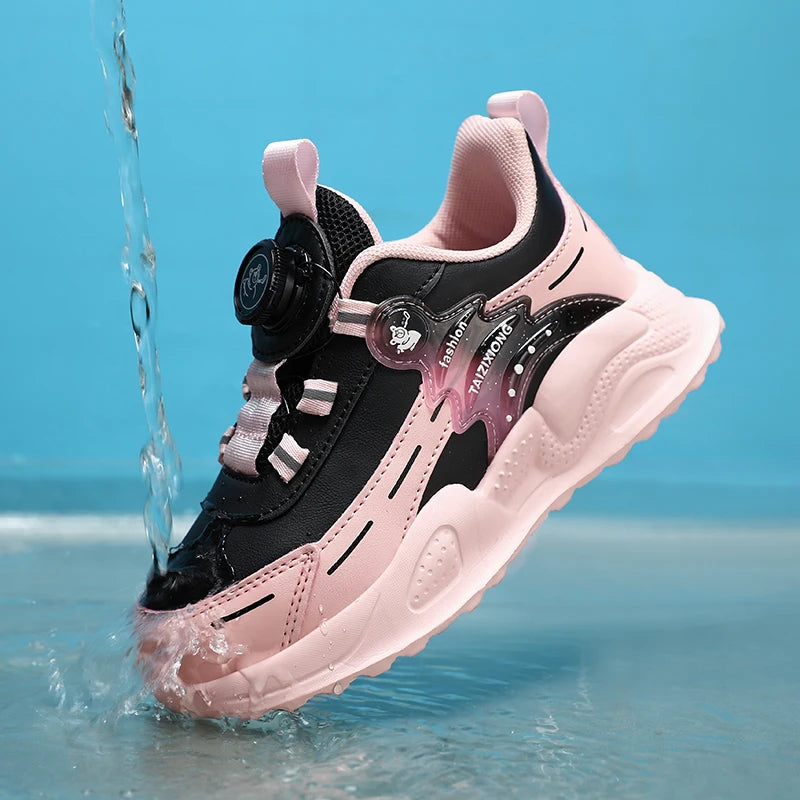 Children Sneaker Boys Casual Shoes Leather Student Walking Shoes Kids Non-slip Lightweight Girls Sports Running Tennis Footwear