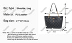 New Presbyopia Handbag Texture Soft Leather Large Capacity Tote Women Bag With Hanging Accessories Shoulder Bag