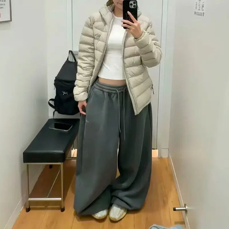Vintage Sweatpants Women Clothes Street Hip Hop Fashion Wide Leg Pants Women Casual Loose Joggers Women Trousers