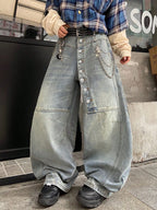 Jeans For Man Baggy Jeans Man Pants Relaxed Fit Denim Trousers Spring Summer Season Blue Classic Men Clothing No Elastic