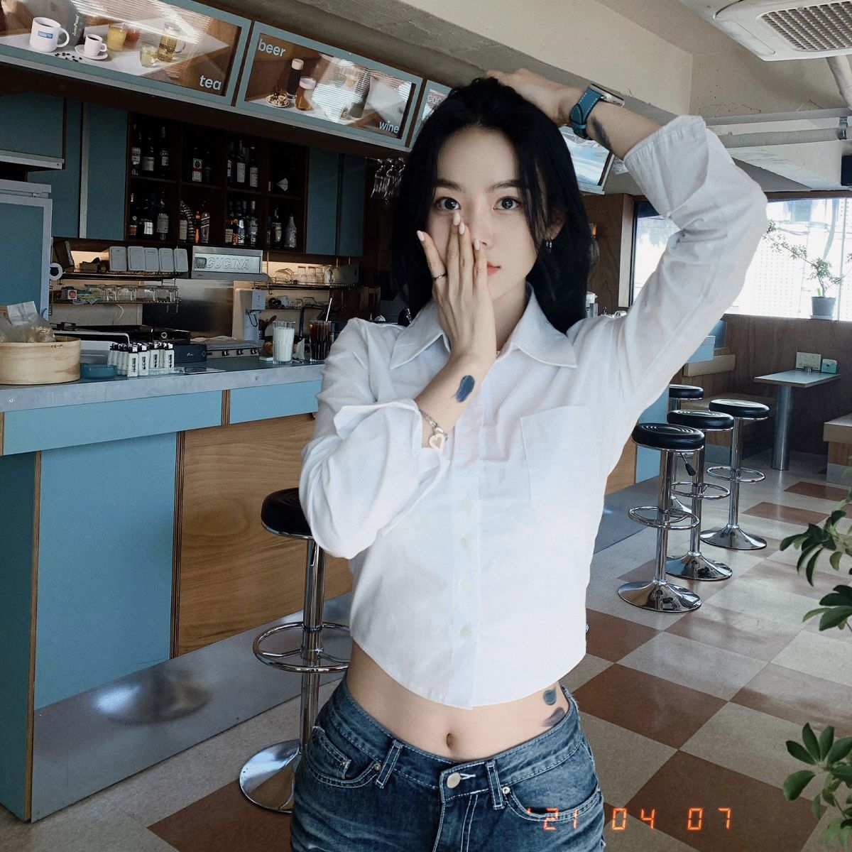 Blouse Woman New Collection 2025 Silk Korean Style Black Sexy Blue Satin Shirt for Women White Crop Top Long Sleeve Chiffon Hot
