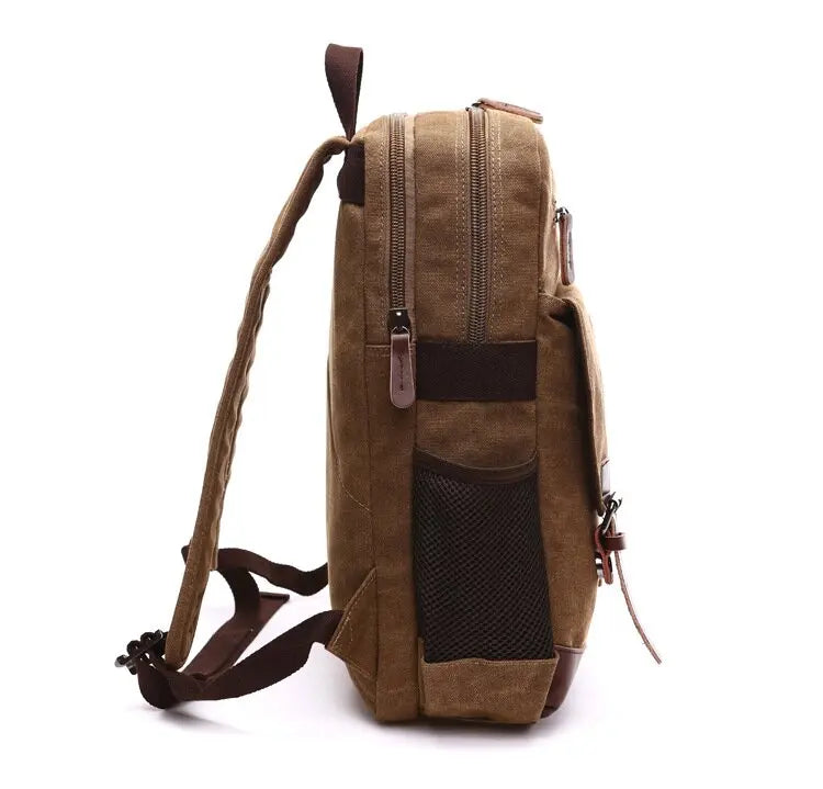 Men's Backpack Vintage Canvas Backpack Men's Travel Bags Large Capacity Backpack Laptop Backpack Bag High Qualit School Bag NEW