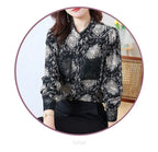 Shirts for Women in Spring Autumn New Style Printed Satin Stylish Slim Fashion Commuting Simple