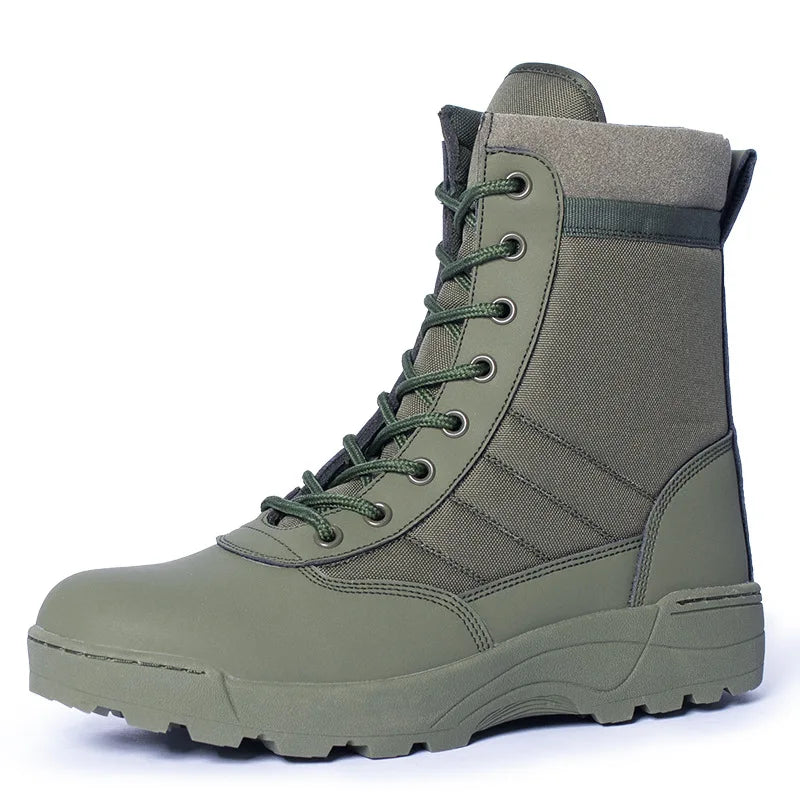 Outdoor Men Hiking Boots Black High Top Desert Boots Unisex Platform Ankle Boot Comfortable Wear-Resistant Men Working Boots New