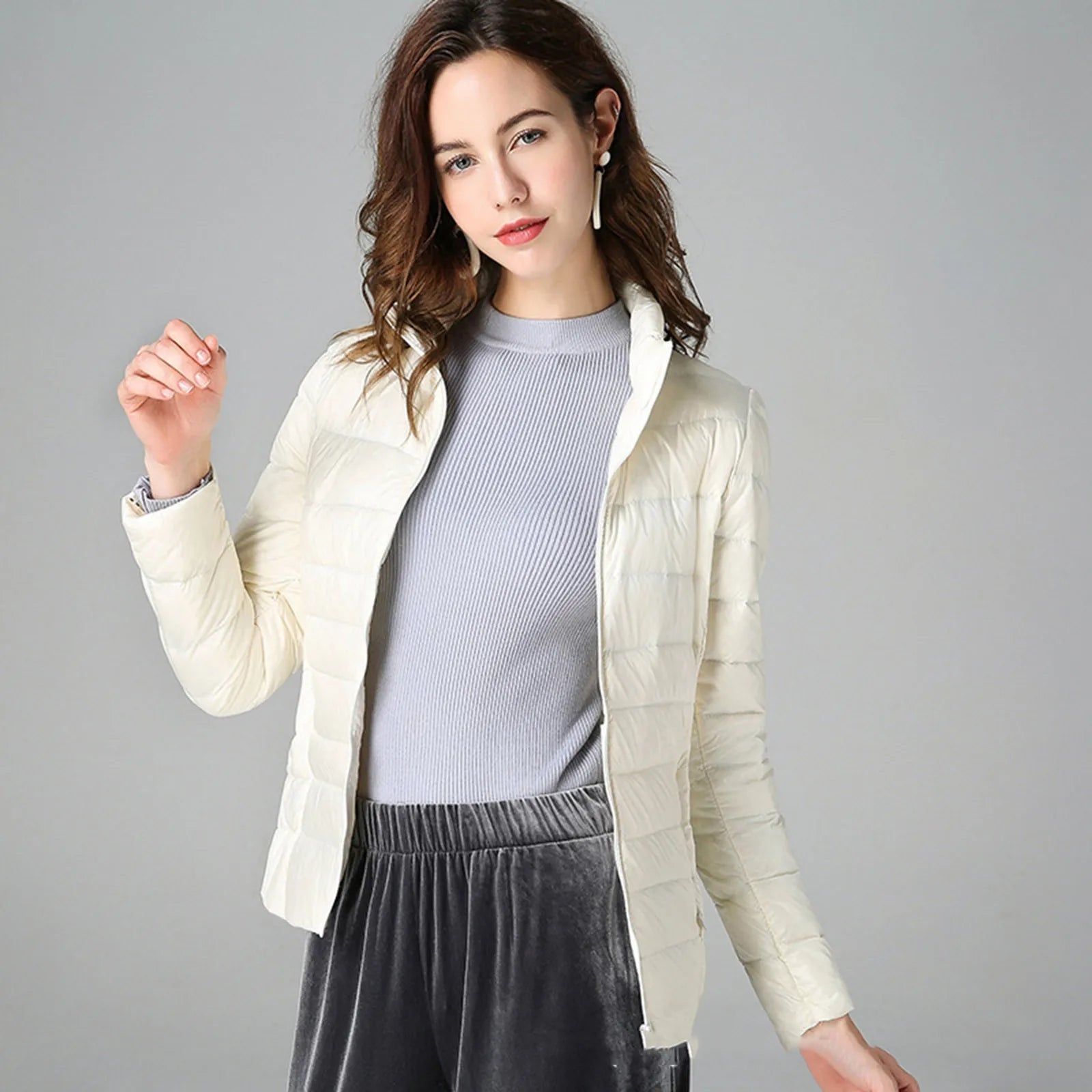 Women Puffer Jacket Plus Size 2025 New Spring Autumn Female Ultra Lightweight Packable Hooded Down Coats
