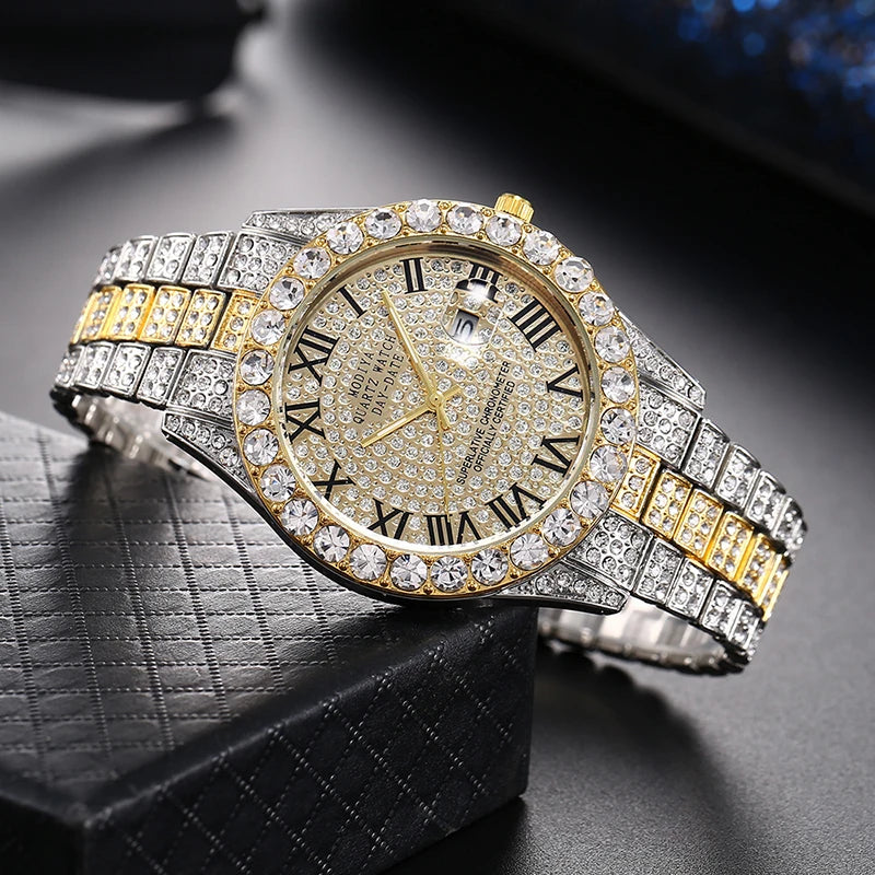 Luxury Ladies Watch With High End Feel Fashionable And Trendy Calendar Roman Starry Sky Diamond Studded Quartz Watch