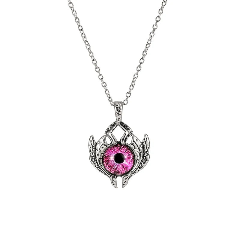 Antique Evil Eye Pendant Necklace For Women Men Creative Punk Hollow Star Colorful Eyeball Connect Choker Chain Jewelry Gifts