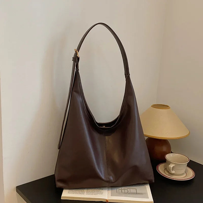 [Tote Bags] New Tote Bag Hand Bill of Lading Shoulder Women's Bag Retro Simple Large Bag Tote Bag