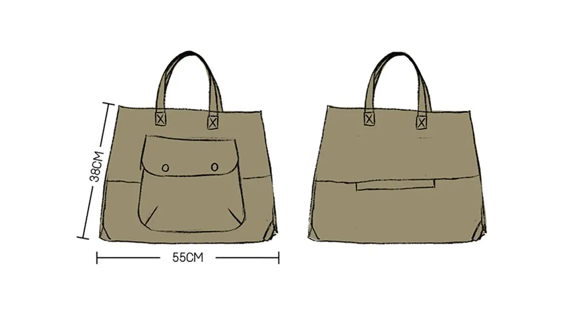 Tote Bag 2024 New Fashion Simple Office Lady Nylon Splashproof Shoulder Bag Handbag All-match