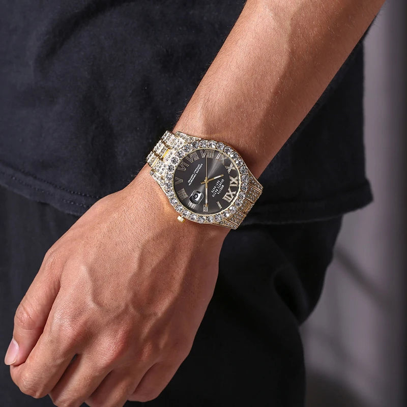 Luxury Ladies Watch With High End Feel Fashionable And Trendy Calendar Roman Starry Sky Diamond Studded Quartz Watch