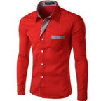 White Striped Shirts Mens 2025 Long Sleeved Business Slim Fit Male Shirt Black Social Clothes Camisa Masculina Vetement Homme