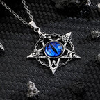 Antique Evil Eye Pendant Necklace For Women Men Creative Punk Hollow Star Colorful Eyeball Connect Choker Chain Jewelry Gifts