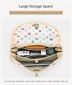 Ladies' tote bag, European and American retro handbag, printed underarm bag, fashionable commuting crossbody bag