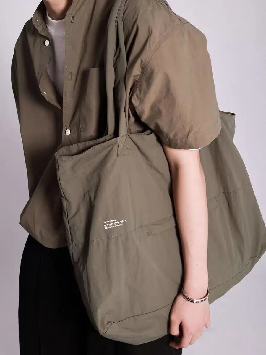 Tote Bag 2024 New Fashion Simple Office Lady Nylon Splashproof Shoulder Bag Handbag All-match