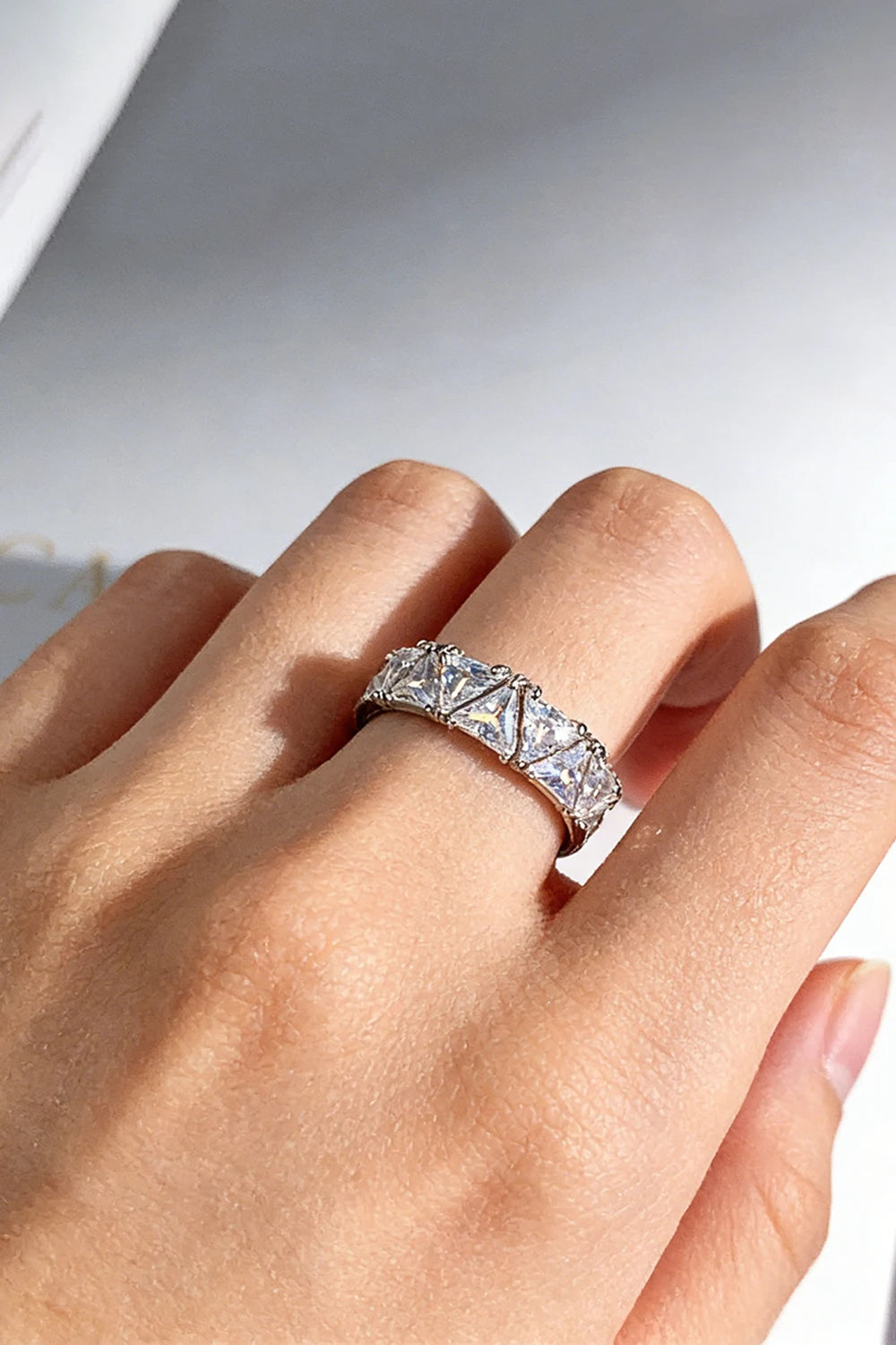 Geometric  Ring Simple Band Versatile Minimalist Hand Fashion Jewelry High-End Fashion for Women Daily Outfit Party Gift