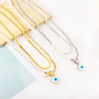 Evil Eye Pendant Necklaces For Women Girls Trending Gold Plated Layer Chain Choker Necklace Jewelry Birthday Gifts Free Shipping