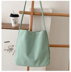 Simple Casual Women's Tote Bags New Large Capacity Commute Shopping One Shoulder Bags Trend All-matched Handheld Cloth Bags